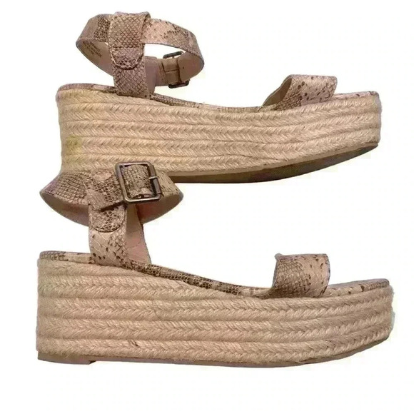 Matisse Women's Coconuts Sunchaser Espadrille Sandal Size 9 Snakeskin Platform - Picture 9 of 13